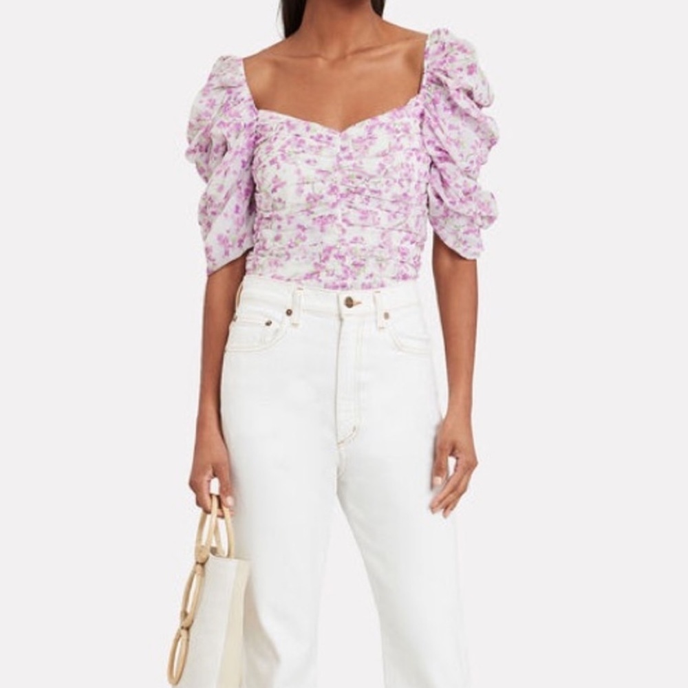 Caroline Constas Floral Top